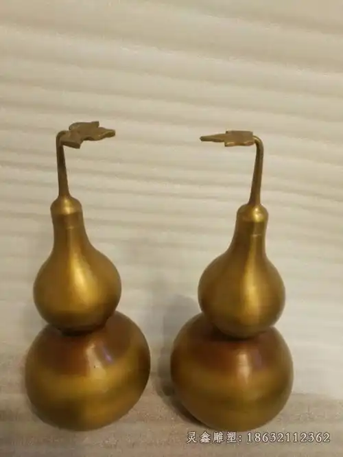 招财镇宅铜葫芦雕塑广东葫芦红铜雕塑厂家灵鑫雕塑