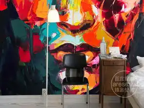 抽象手绘多彩男人人物头像油画壁画背景墙图片设计素材高清模板下载18.06mb油画立体油画电视背景墙大全
