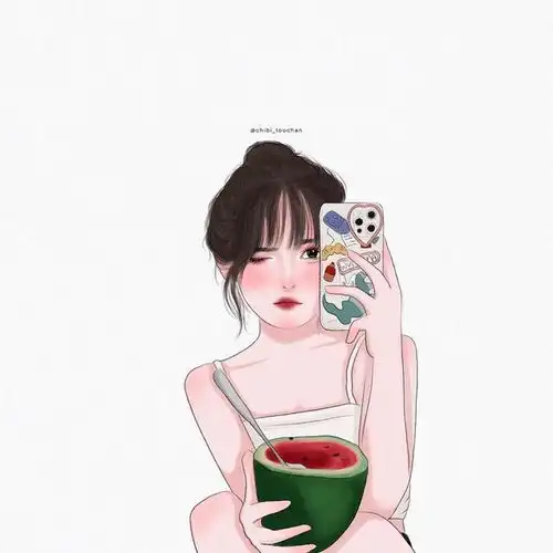 今日份人物插画头像作者chibitouchan