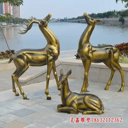 玻璃钢仿真鹿雕塑大连玻璃钢雕塑鹿生产厂家灵鑫雕塑