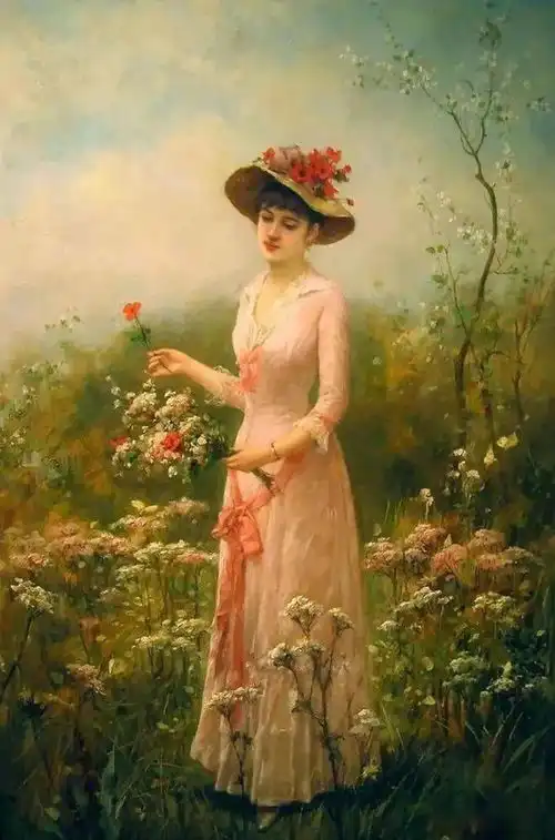 法国古典唯美女肖像油画︱查尔斯阿玛布尔勒努瓦绘画作品