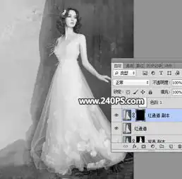 ps通道抠图完美抠取室内美女婚纱照片,并换背景教程