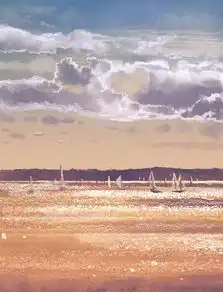 唯美插画分享那片星空那片海