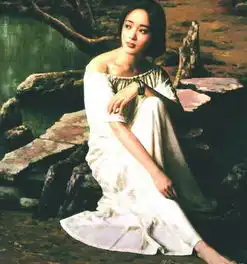 油画中的美女