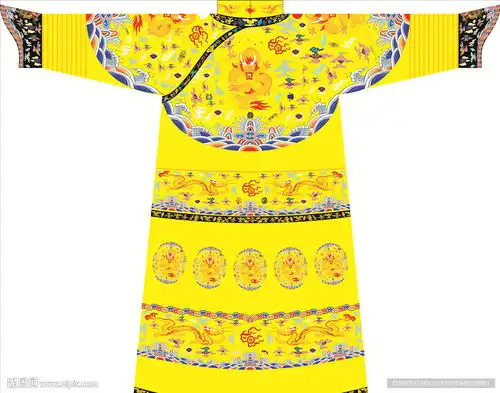 清朝龙袍常服矢量设计图服装设计