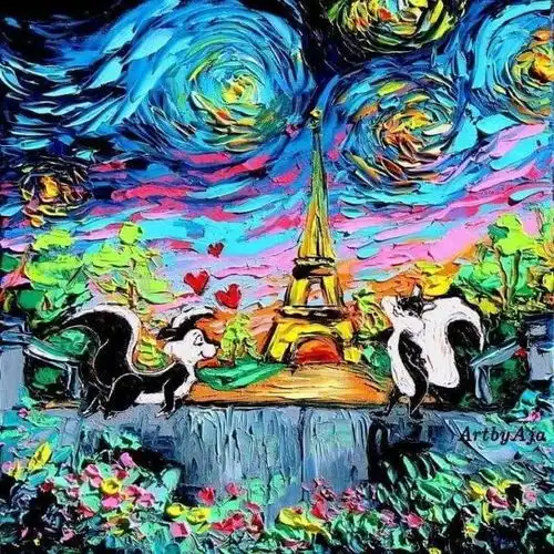 当动漫角色化身油画,这样的海绵宝宝好像挺特别