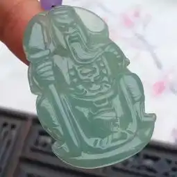 天然翡翠a货关公老坑冰种吊坠天然翡翠a货关公老坑冰种吊坠