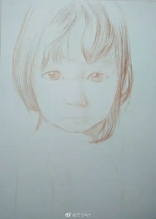 令人惊叹的写实人物手绘大眼萌妹子哈琳