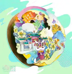 2020鼠年水彩插画立体纸艺