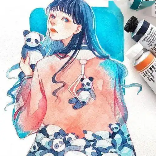 日式和风的水彩,灵动又梦幻