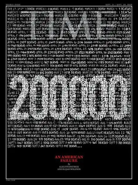 美新冠逝者近20万时代周刊封面美国式失败