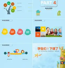 卡通可爱学校幼儿园教育演讲培训ppt模板下载熊猫办公