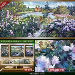 横版田园水景油画图片专题,横版田园水景油画下载