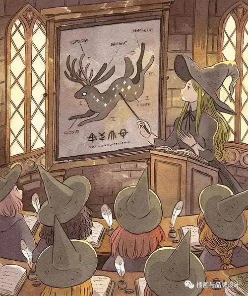 手绘丨温馨治愈的水彩风魔法世界也可以这么可爱