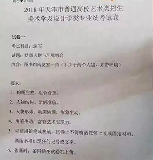 更正联考大汇总2018年最新美术高考考题汇总