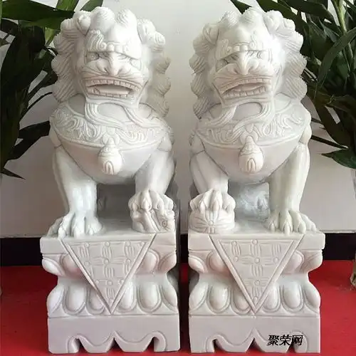 批发青石头狮子看门镇宅家用小号汉白玉小石狮子一对