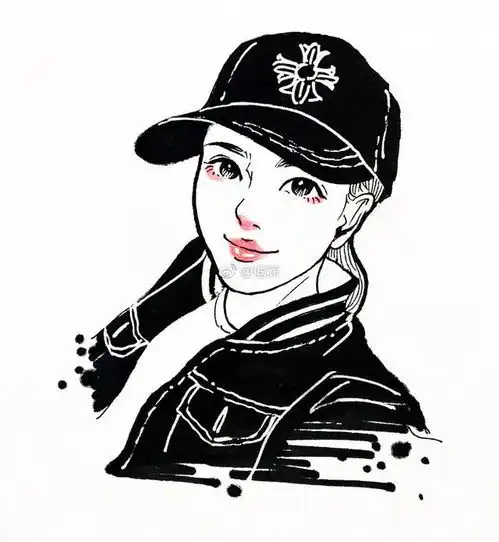 简洁风手绘头像青春动人的插画,爱死这风格了,张张精彩