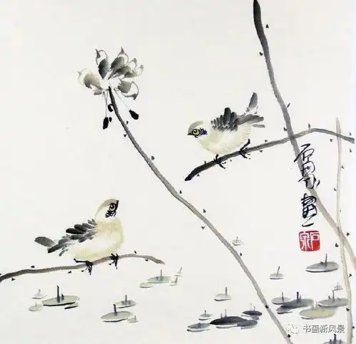 十六幅淡雅的花鸟小品