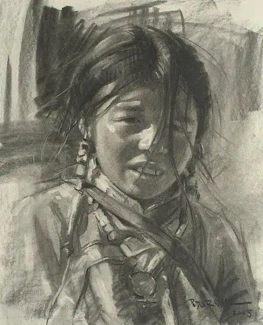 素描头像,美国画家scottburdick作品集一