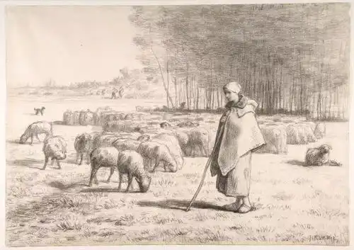 大师米勒素描作品,最美的素描饱含真诚︱艺术名画