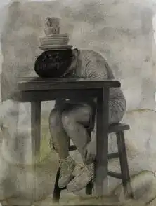 绘画写实与模糊黯淡与颓废