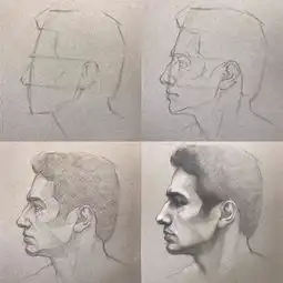 手绘教程2人像结构
