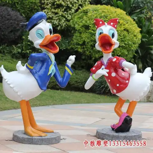 玻璃钢唐老鸭米老鼠雕塑信阳玻璃钢唐老鸭雕塑