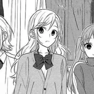 动漫头像堀与宫村黑白漫画头像