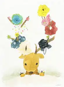 花鹿透明水彩photoshop2011.126