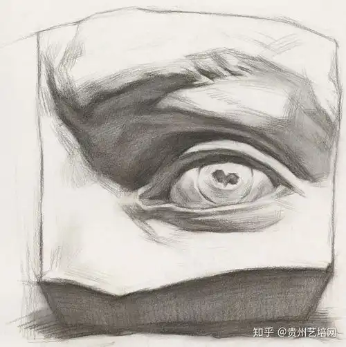 素描教学丨素描石膏像之眼睛的刻画