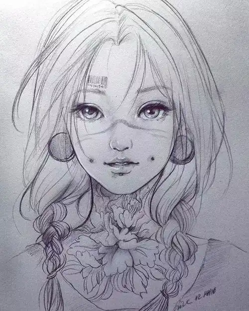 清新唯美,线条迷人,超详细素描教程,这简直就是一本手绘教程人物