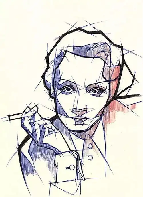 大师级圆珠笔肖像插画作品,确实与众不同