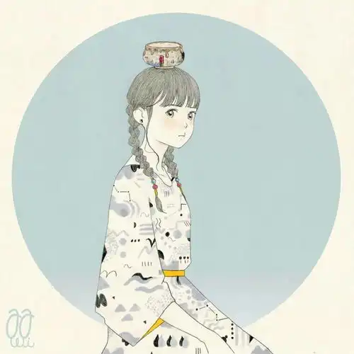 画笔下甜美女孩,可爱萌萌,甜度刚刚好,做头像合适不过