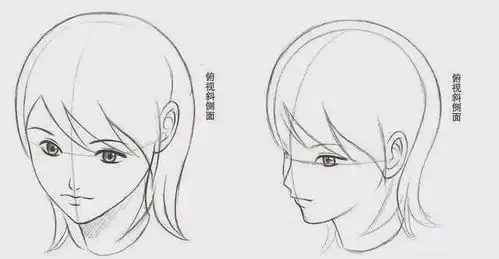 动漫人物脸部不同角度怎么画