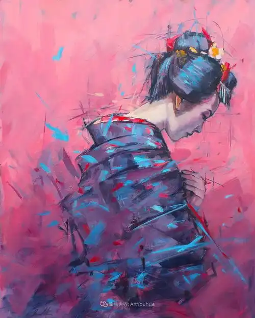 英国画家杰梅尔阿基布人物油画作品赏析
