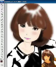 手绘卡通漫画头像ps鼠绘上色