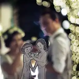 好看的婚纱照创意,婚礼侧拍也可以更另类