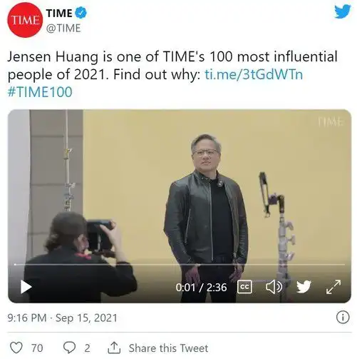 老黄登上时代周刊封面