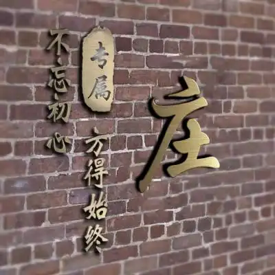 金属质感姓氏头像,好看5d墙面立体简约大方