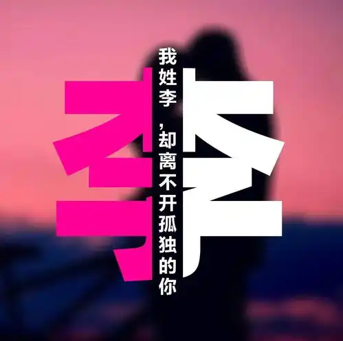 最新多款个性姓氏头像,你的头像该换了