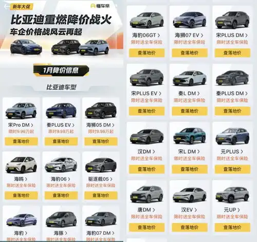 年前买车都亏了2025年开年第一天,比亚迪小鹏埃安多家降价优惠