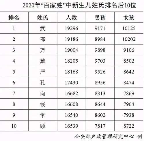 2020最全姓氏报告