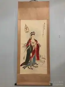 观音画像名人手绘作品有缘人请回去保佑平安富贵