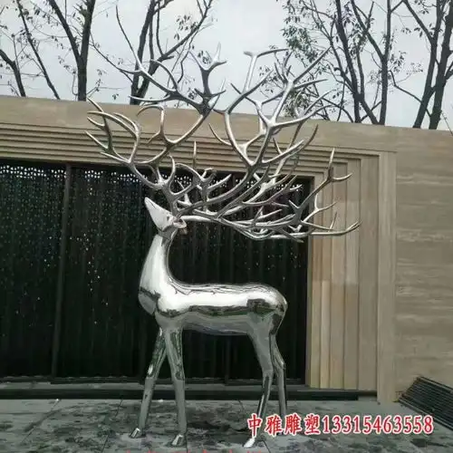 不锈钢几何鹿福州不锈钢雕塑鹿价格