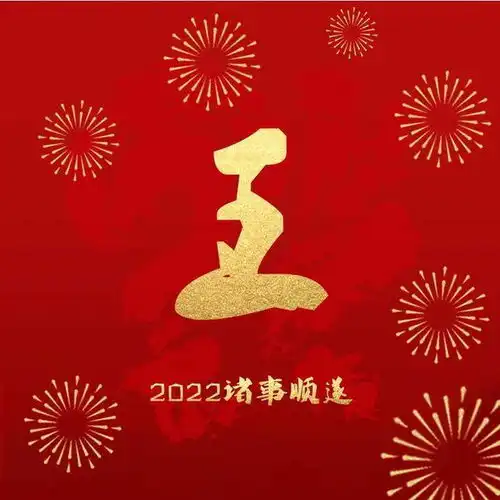 烟花系丨2022新年姓氏头像红色系喜庆