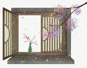 手绘古风窗户插画素材图片免费下载千库网