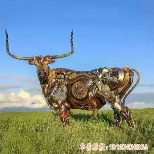 铜奶牛雕塑北京紫铜牛雕塑图片