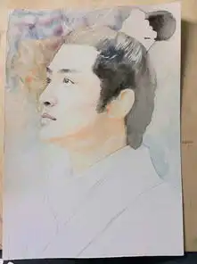 弗室绘原创水彩肖像手绘狼牙榜里的梅长苏胡歌