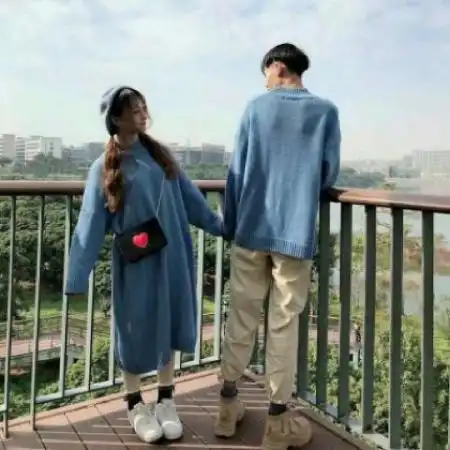 清新唯美情侣头像好想和你一起数星星