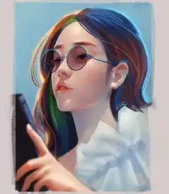 xiaoji时尚小清新的妹妹肖像插画作品